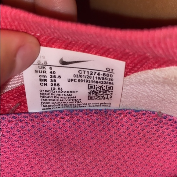 Nike Air Vapormaxes flynit 3 Triple Pink womens size 8.5 fits like 9 - Picture 6 of 6